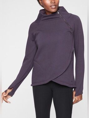 Athleta Plum Cozy Karma Sym Pullover